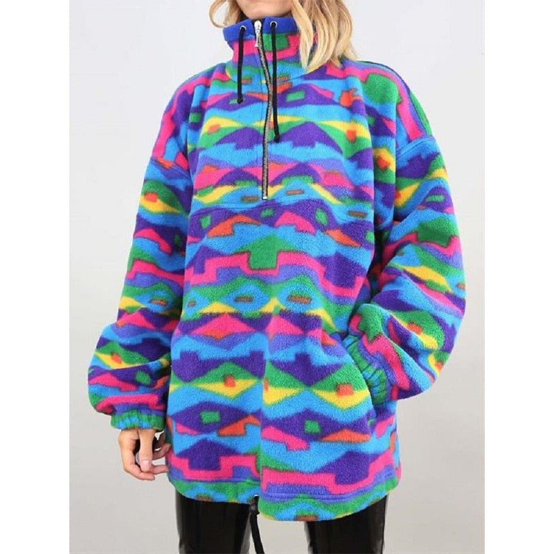 Turtleneck Multicolor Fleece