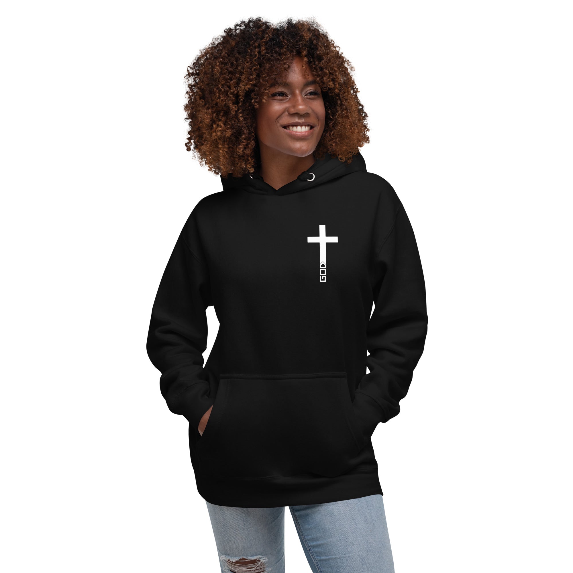 GOD Cross Black Hoodie