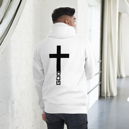 God Cross White Hoodie